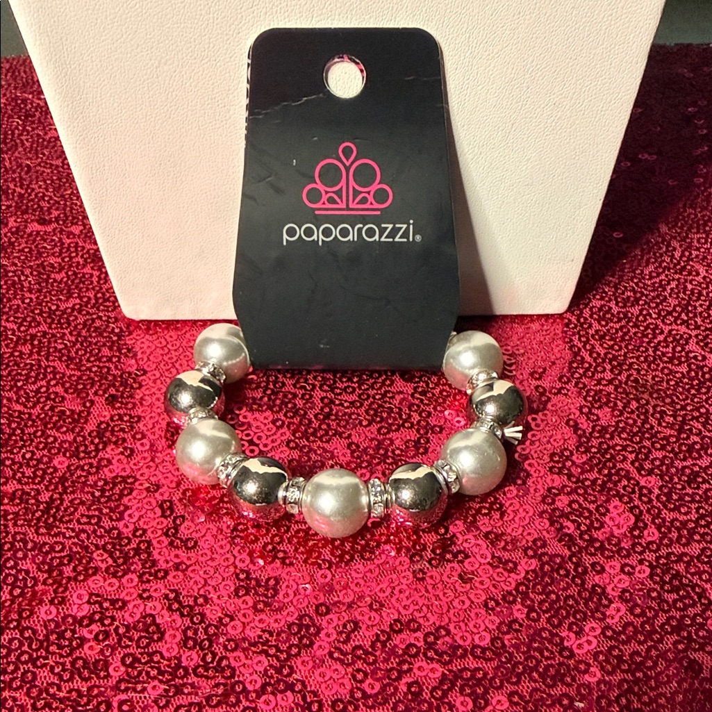 Paparazzi Metallic Silver Bracelet